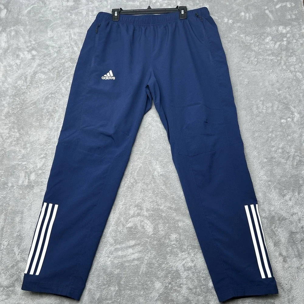 Adidas Adult Hockey Rink Navy Blue Pants Aeroready Mens Size Extra Large XL